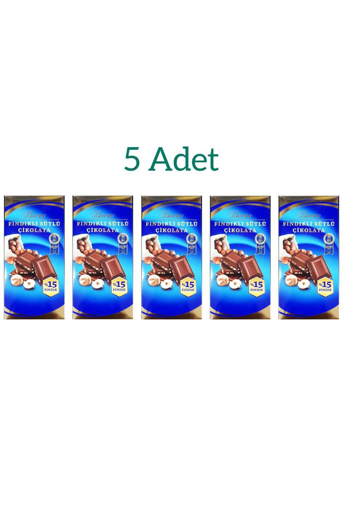 FINDIKLI SÜTLÜ TABLET ÇİKOLATA 80 GR 5 Lİ PAKET