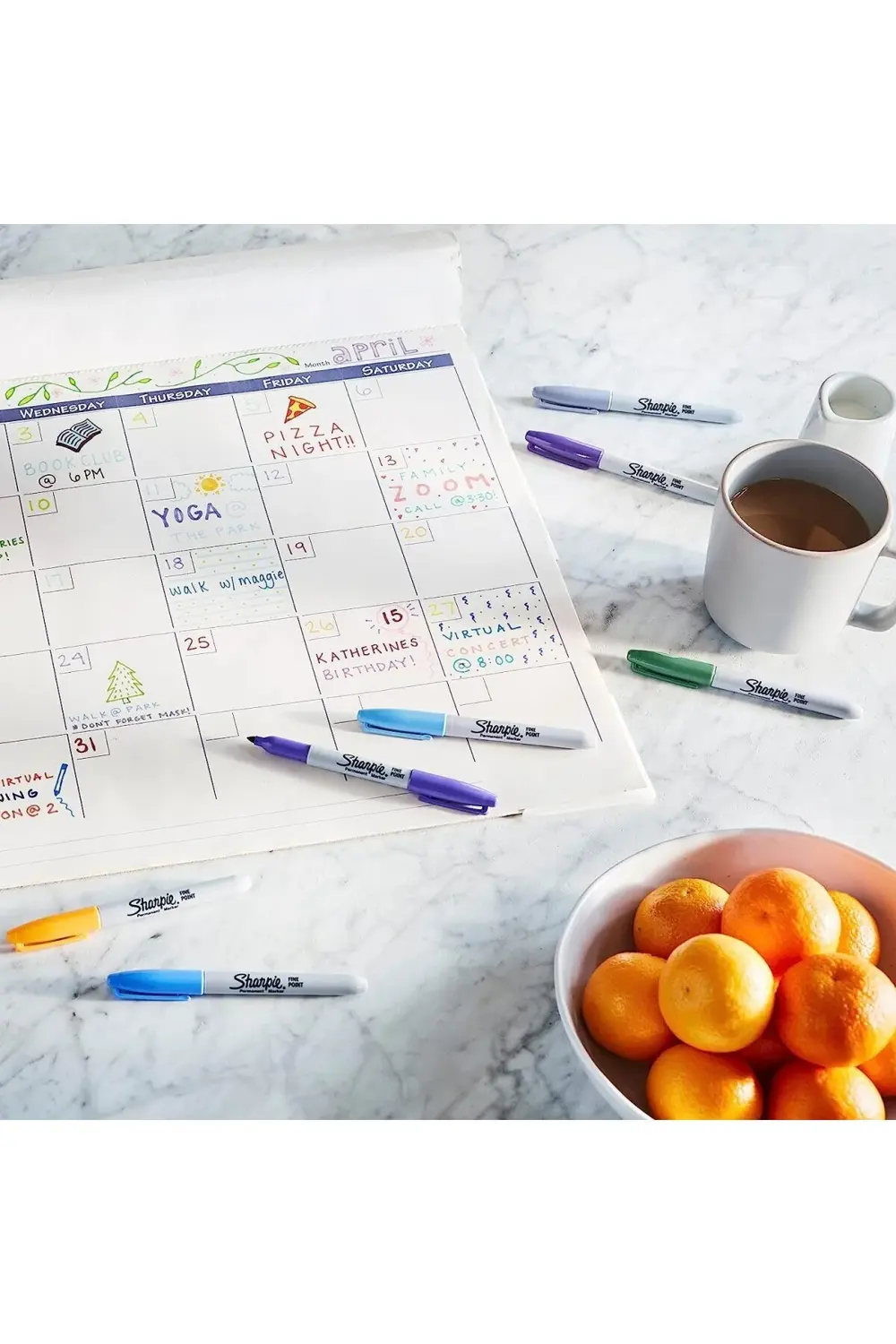 Fine 4'lü Yuvarlak Uç Permanent Markör Pastel Renkler Set / 20654