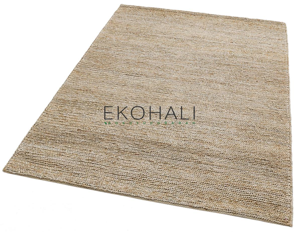 Fine Koleksiyonu Jüt ile üretilen el dokuma sisal kilim Dark Natu