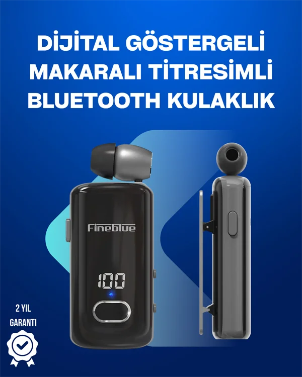 Fineblue F580 – Klipsli Bluetooth Kulaklık, Gürültü Engelleyici, 