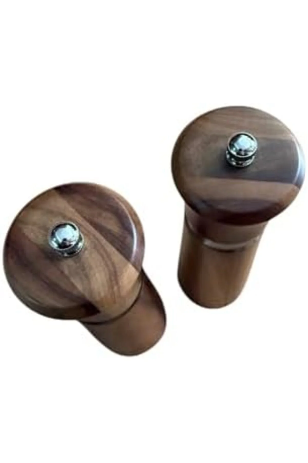 FineSell Akasya Komple Ahşap Tuz Karabiber Değirmeni Baharat Öğüt