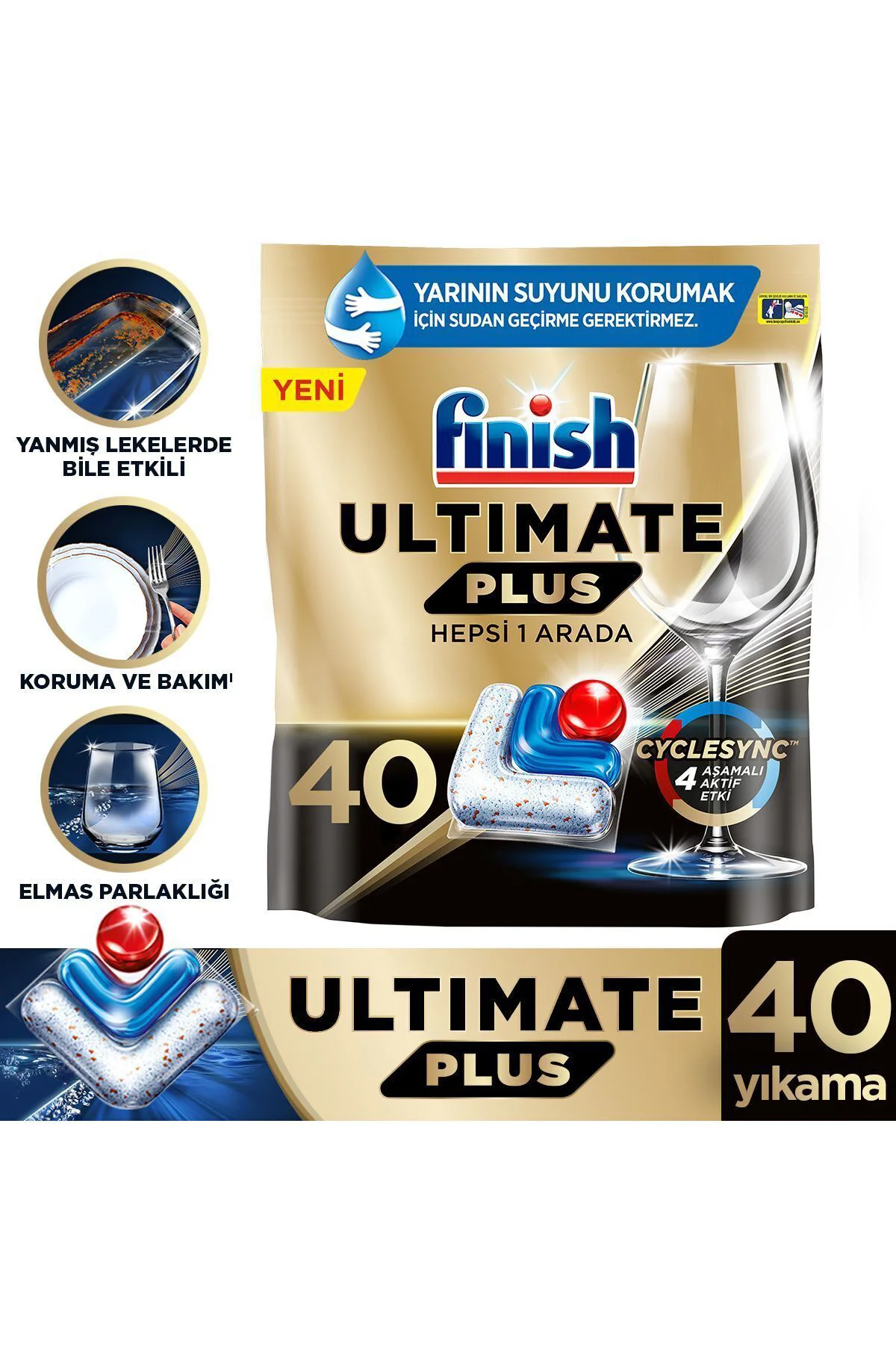 fınıshUltimate Plus Hepsi Bir Arada Bulaşık Makinesi Deterjanı Ka