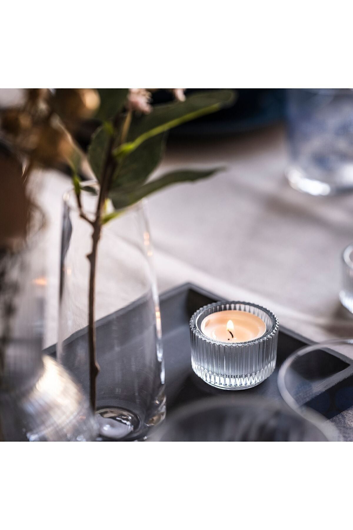 İkea Finsmak Tealight Cam Fener Mumluk 1 Adet