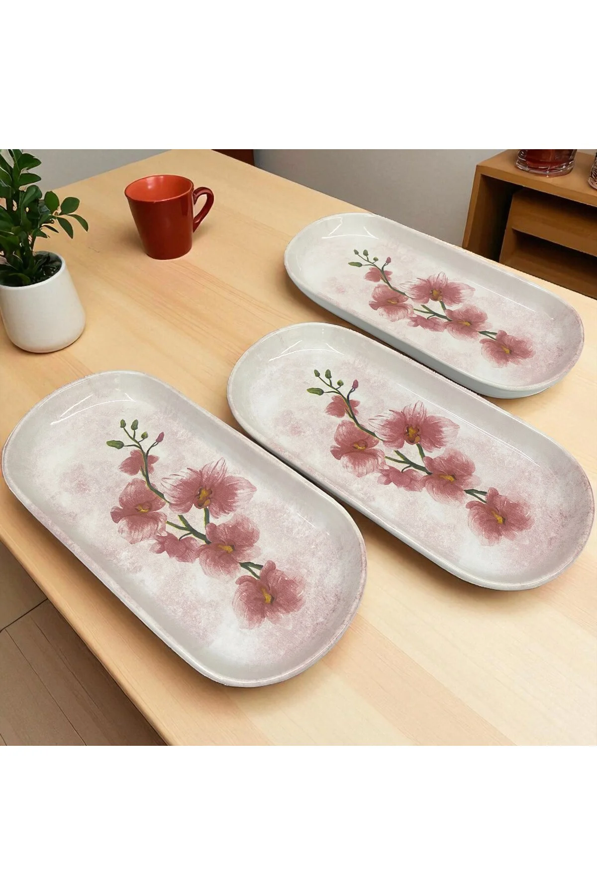 Fiore Noyan Kayık Salata Tabağı 26cm 3 Adet