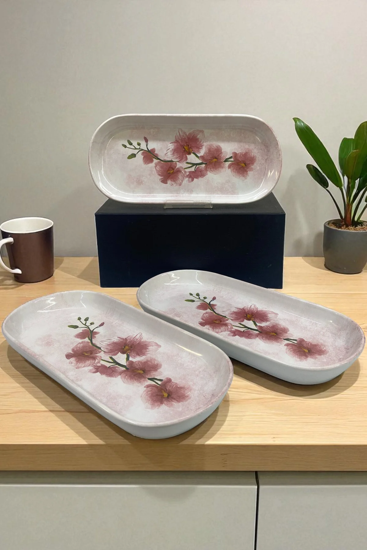 Fiore Noyan Kayık Salata Tabağı 26cm 3 Adet