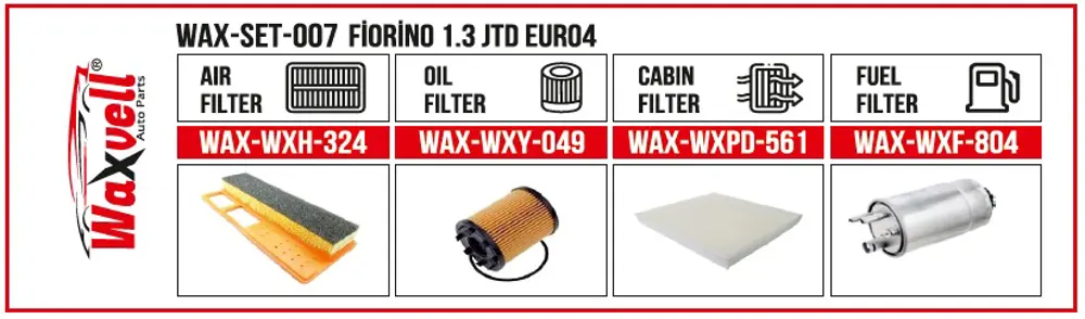 FİORİNO 1.3 JTD Euro4  FİLTRE BAKIM SETİ