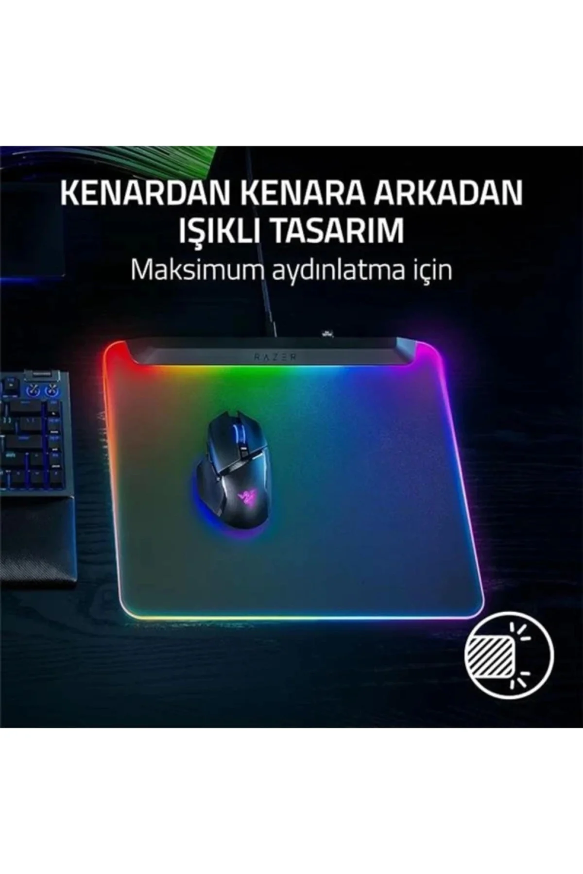Firefly V2 Rgb Arkadan Aydınlatmalı Oyun Mouse Matı Entegre Usb Bağlantı Noktası (15