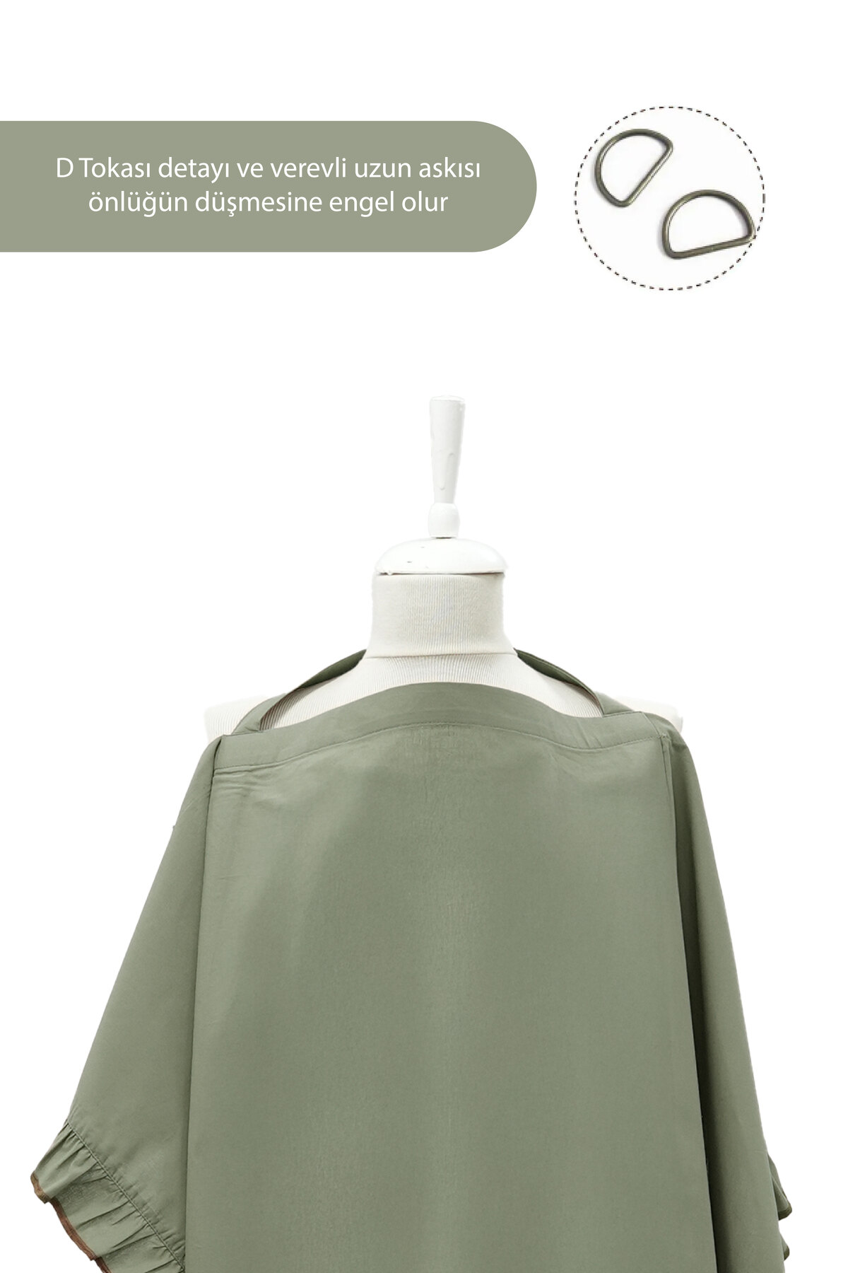 Mordesign Fırfırlı Bebek Emzirme Örtüsü;Puset,Bebek Arabası Örtüsü, Emzirme