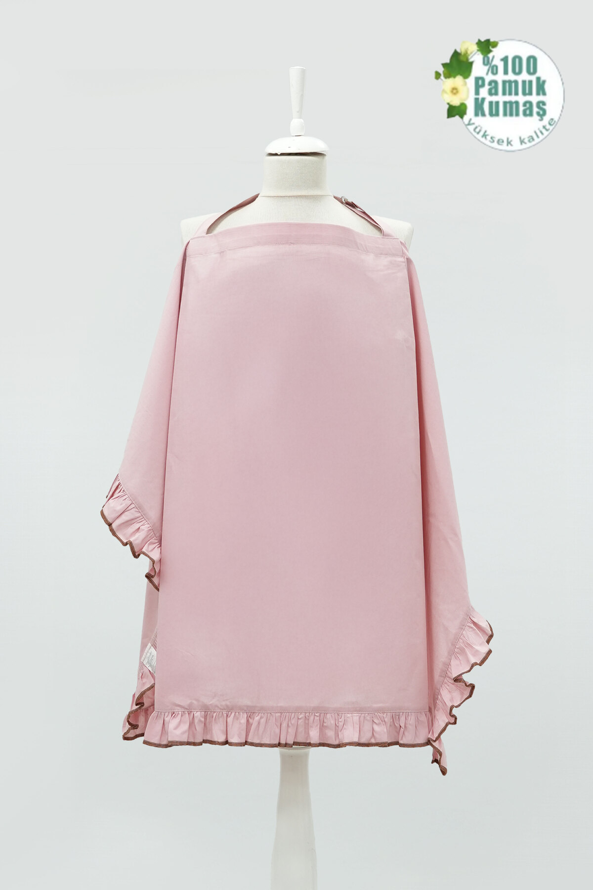 Mordesign Fırfırlı Bebek Emzirme Örtüsü;Puset,Bebek Arabası Örtüsü, Emzirme