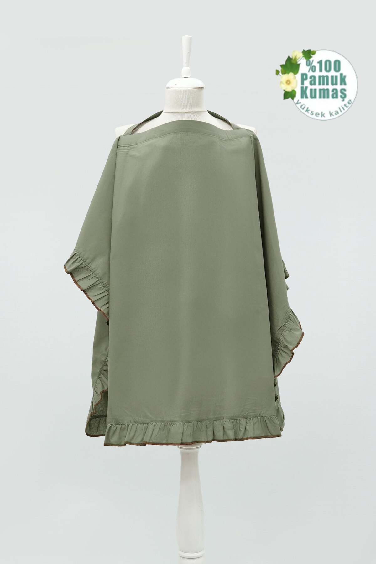 Mordesign Fırfırlı Bebek Emzirme Örtüsü;Puset,Bebek Arabası Örtüsü, Emzirme