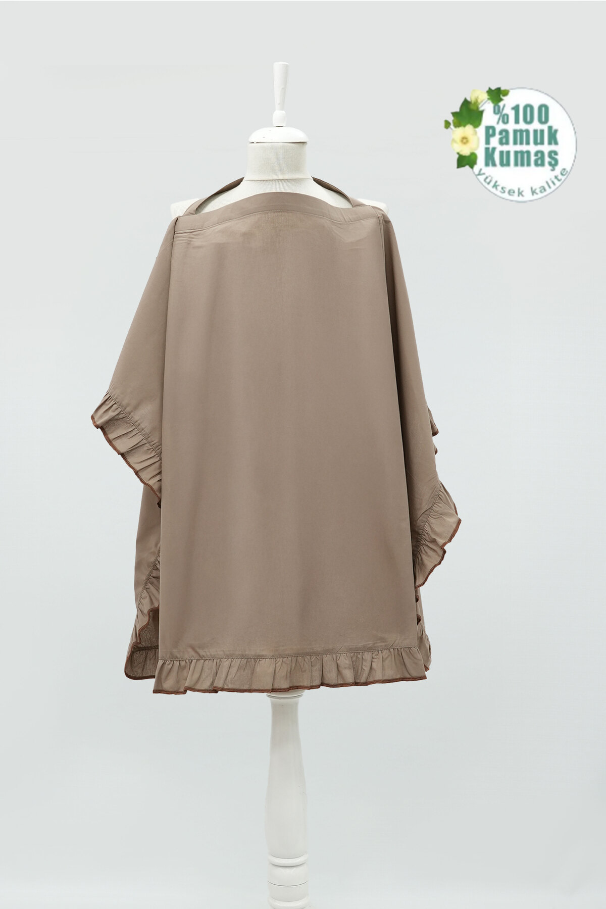 Mordesign Fırfırlı Bebek Emzirme Örtüsü;Puset,Bebek Arabası Örtüsü, Emzirme