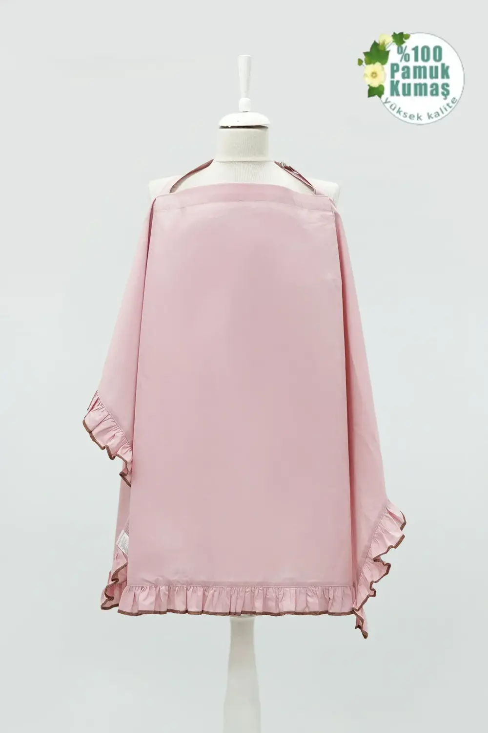 Mordesign Fırfırlı Bebek Emzirme Örtüsü;Puset,Bebek Arabası Örtüsü, Emzirme