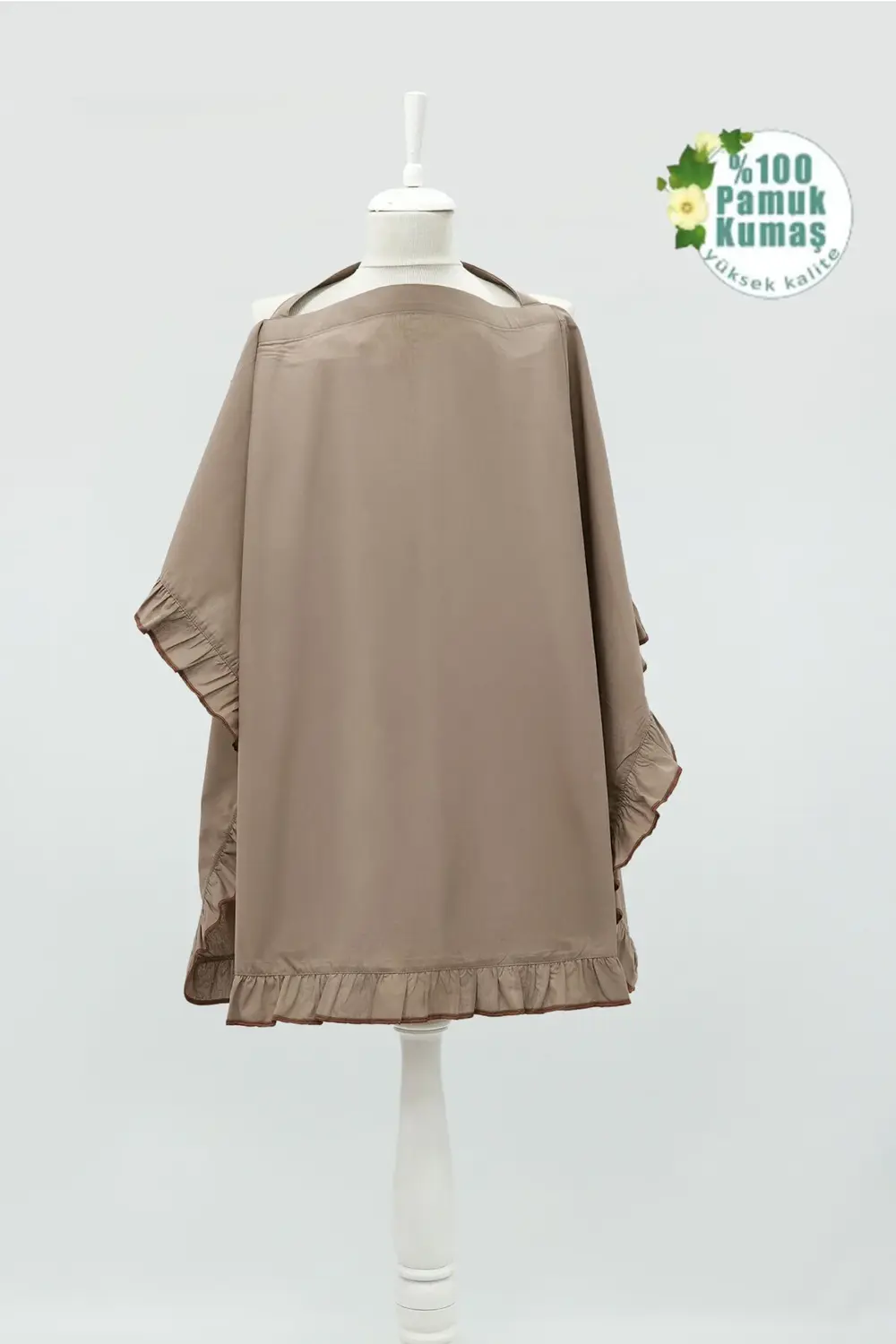 Mordesign Fırfırlı Bebek Emzirme Örtüsü;Puset,Bebek Arabası Örtüsü, Emzirme