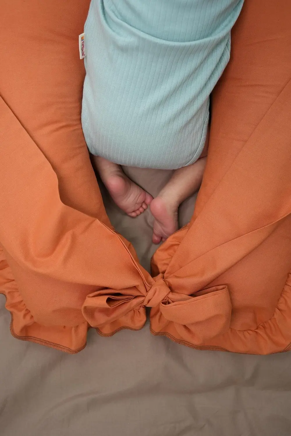 Mordesign Fırfırlı Emzirme Yastığı, Bebek Destek Minderi, Hamile Yastığı, P