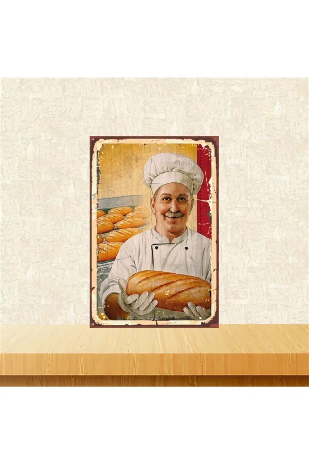 Fırıncı Tasarımlı 20-30 Cm Retro Ahşap Tablo Tkfx4642