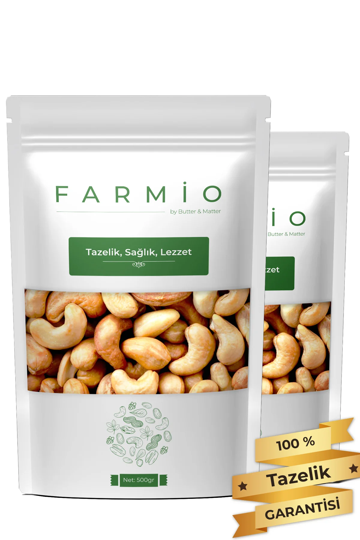Fırınlanmış Kaju 1kg - Yağsız Kavrulmuş - Taptaze Yeni Mahsül - H