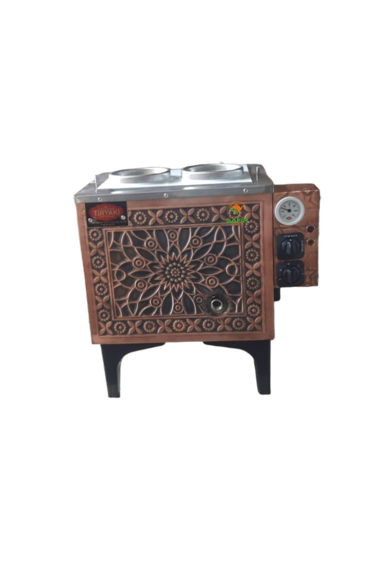 Safir Firma Ve Kişiye Özel İsimli Bakir Çay Kazani 3 Gözlü Tam Otomatik