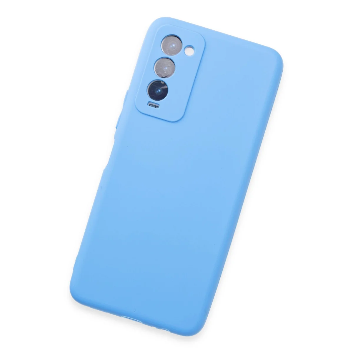 First Silikon Kılıf - Camon 18 Mavi Premium Koruyucu Cilt