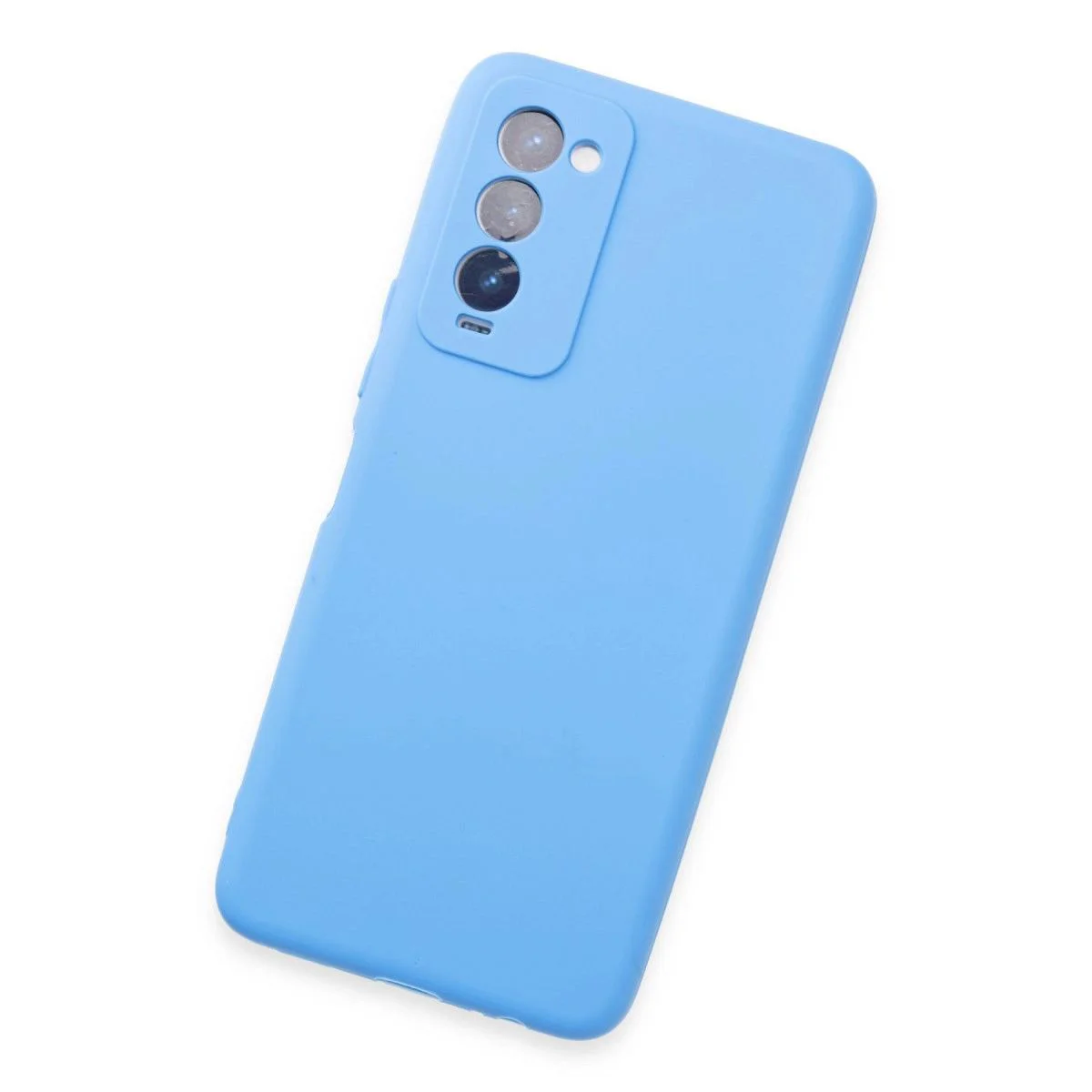 First Silikon Kılıf - Mavi - Tecno Camon 18 ile Uyumlu Ultra İnce ve Şık Kılıf