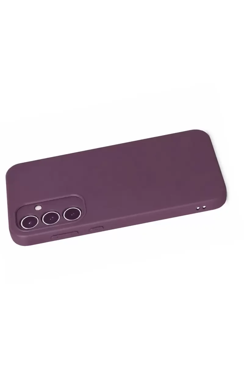 First Silikon Kılıf - Galaxy A35 5G ile Uyumlu Mürdüm Renk Şık Koruma