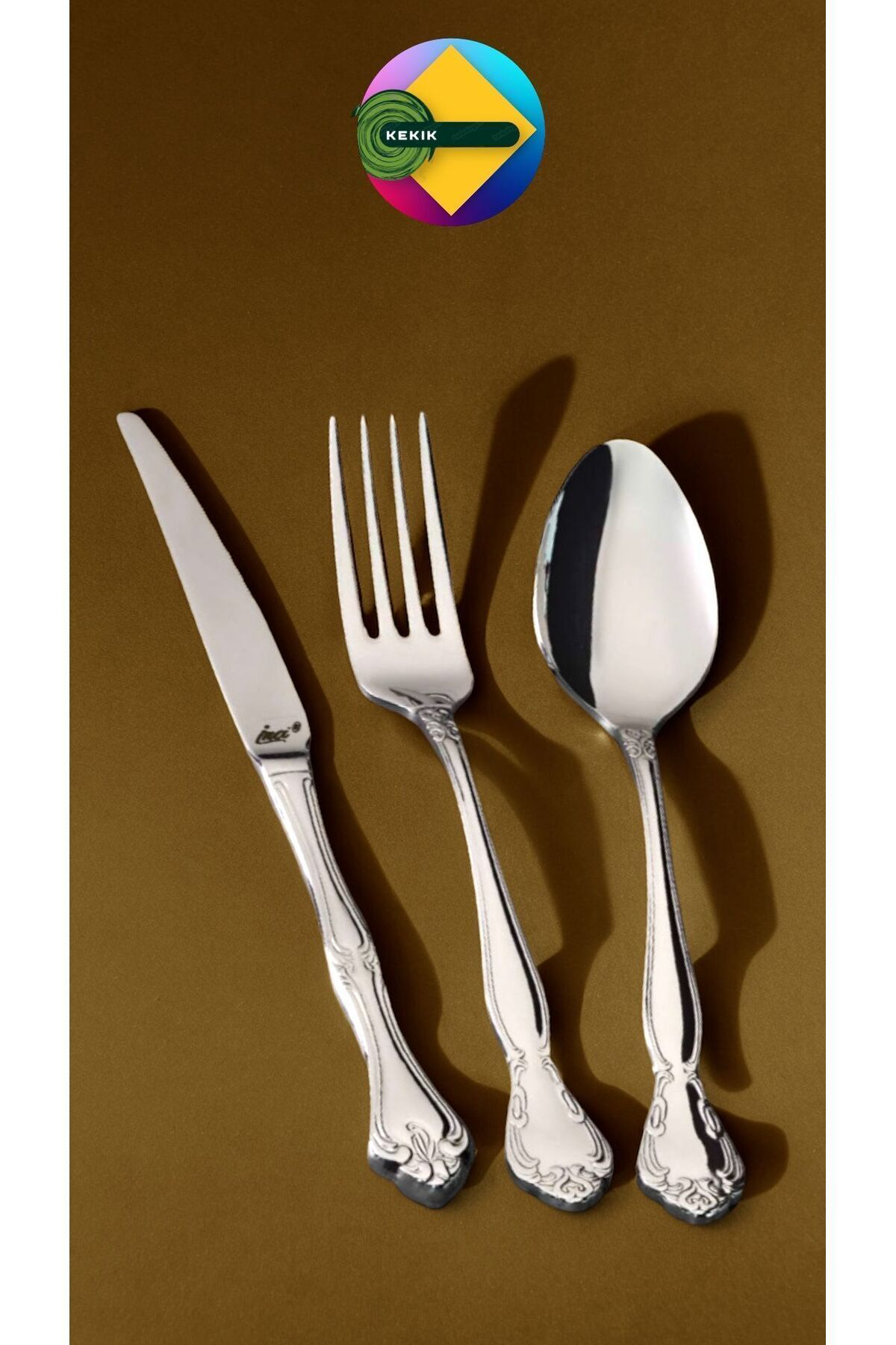 Kekikdükkan Firuze 1810 Çelik 30 Parça Çatal Kaşik Biçak Takimi