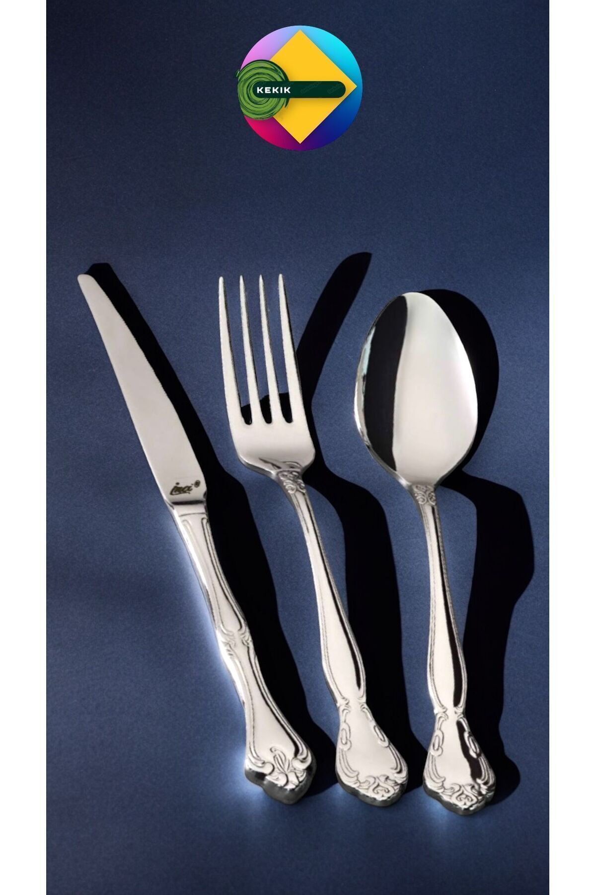 Kekikdükkan Firuze 1810 Çelik 30 Parça Çatal Kaşik Biçak Takimi