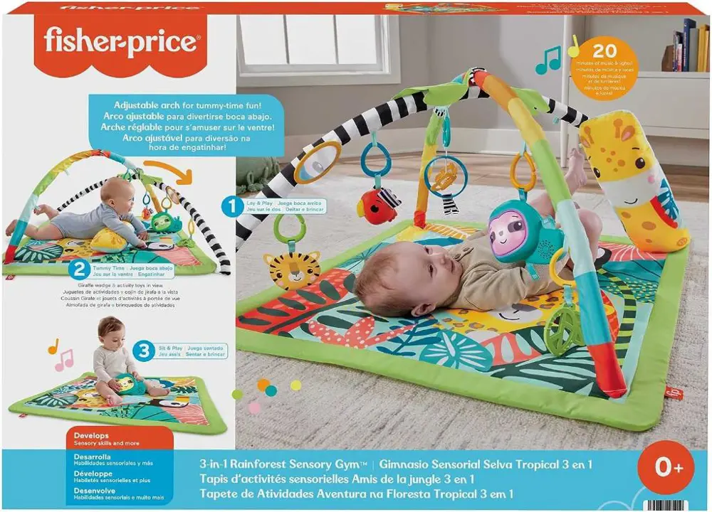 Fisher Price 3'ü 1 arada Yağmur Ormanı Jimnastik Merkezi HJW08