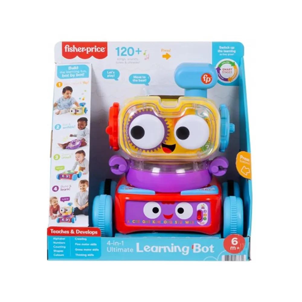 Fisher Price 4'ü 1 Arada Eğlenceli Robot (Türkçe-İngilizce) HCK43
