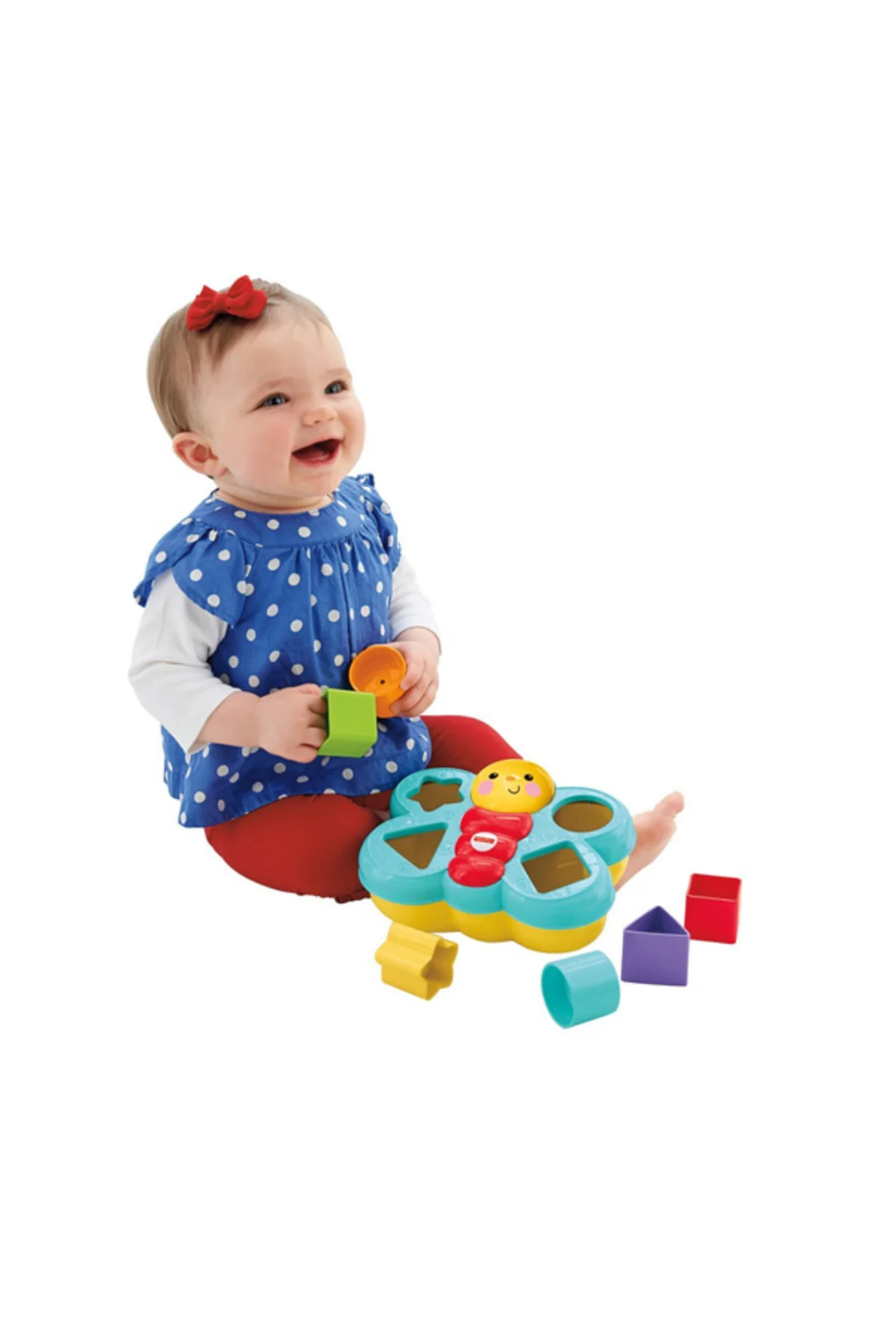 Fisher-Price Şekil Eşleştirme Arkadaşı Kelebek, 6 Bloklu, Şekil E
