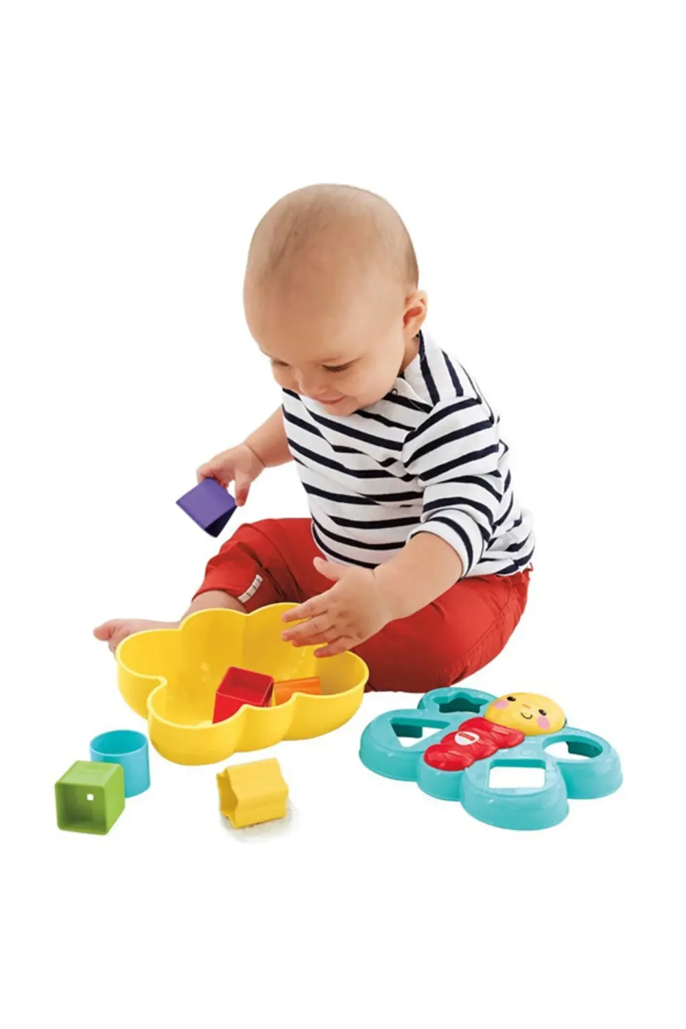 Fisher-Price Şekil Eşleştirme Arkadaşı Kelebek, 6 Bloklu, Şekil E