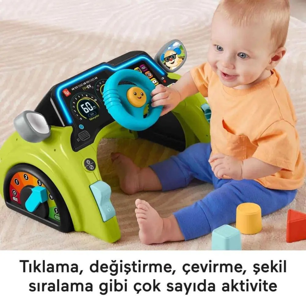 Fisher Price Sesli ve Işıklı Eğlen ve Öğren İlk Arabam HYR91