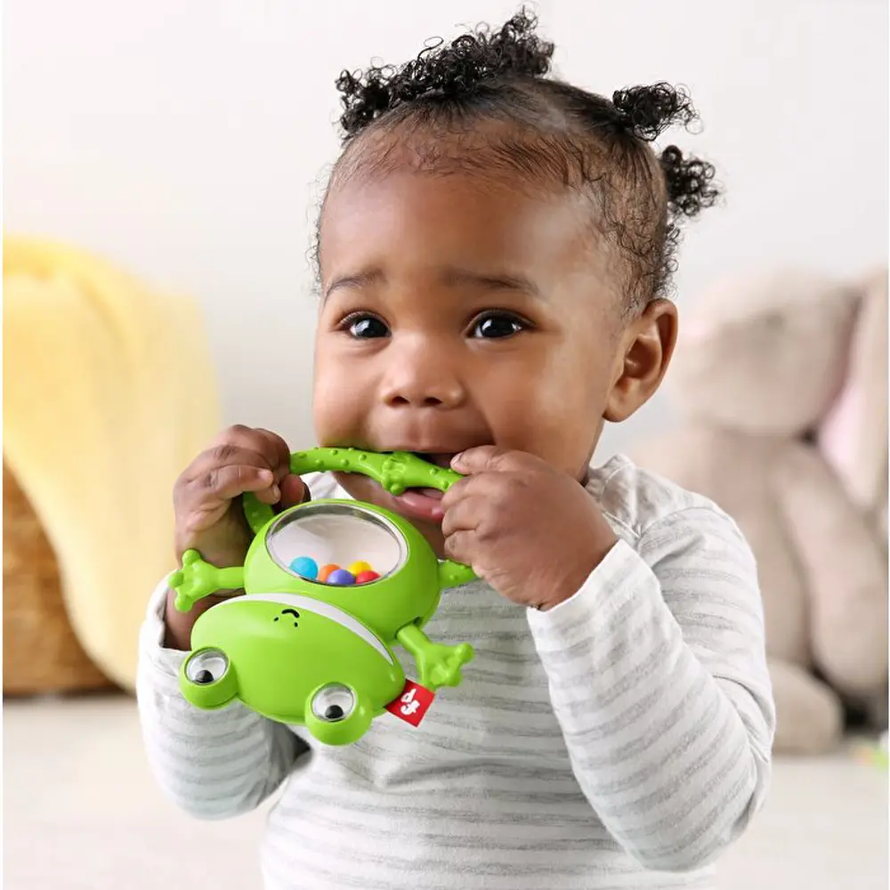 Fisher Price Sevimli Dostlar Dişlik ve Çıngıraklar Kurbağa GGF02-