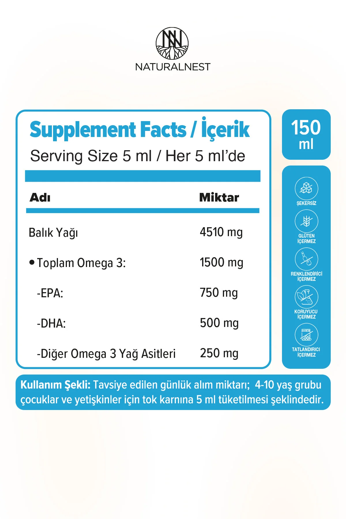 Fishy Balık Yağı Şurup 150 ml- 1500 mg Omega