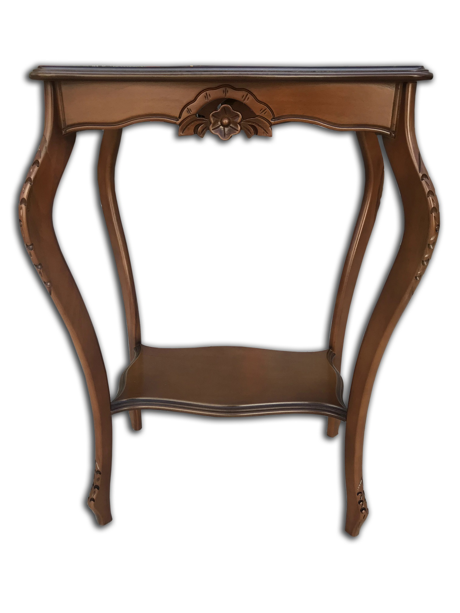 Fiskos 12446 Sehpa Çiçeklik Oyma Model Ceviz Kaplama Kayın Aslan 