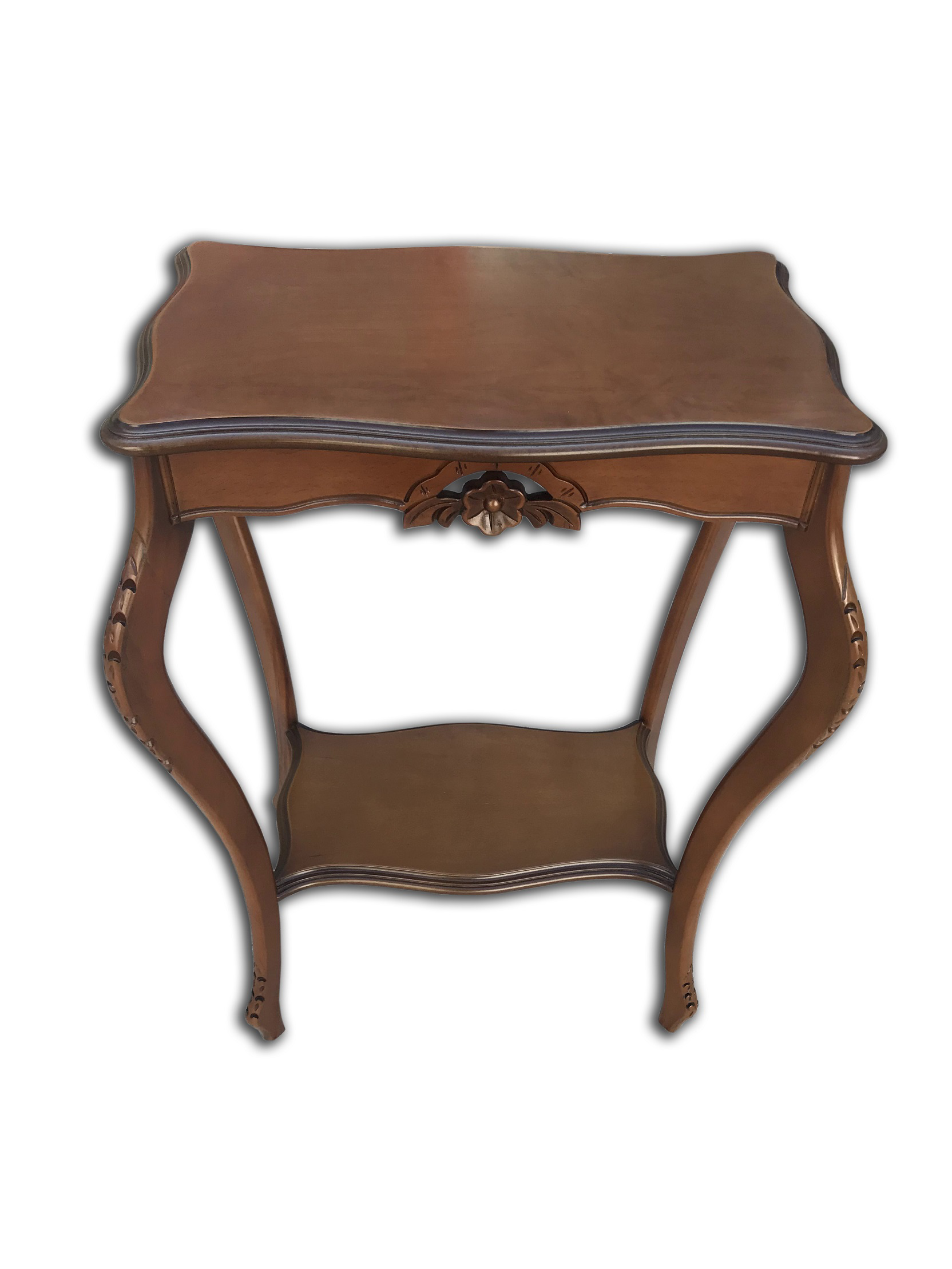 Fiskos 12446 Sehpa Çiçeklik Oyma Model Ceviz Kaplama Kayın Aslan 