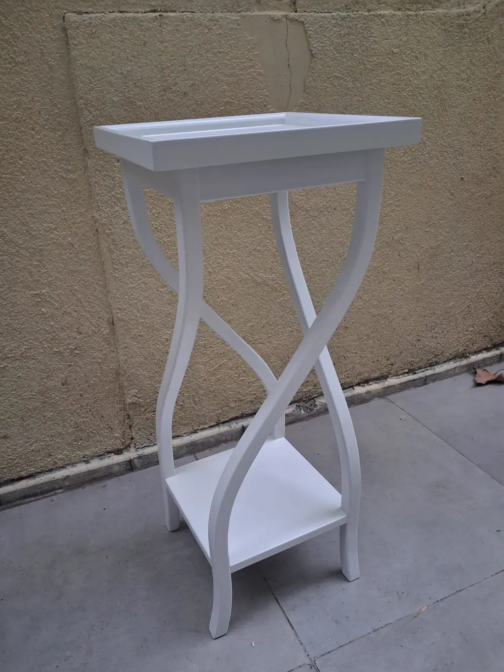 Fiskos 13202 Çiçeklik 4Ayak kare spiral Model MDF Parlak Ahşap ay