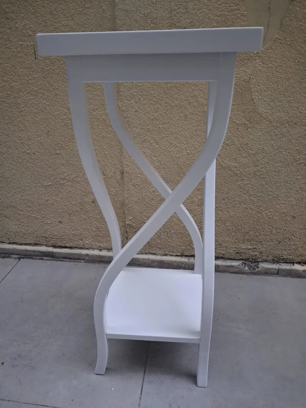 Fiskos 13202 Çiçeklik 4Ayak kare spiral Model MDF Parlak Ahşap ay