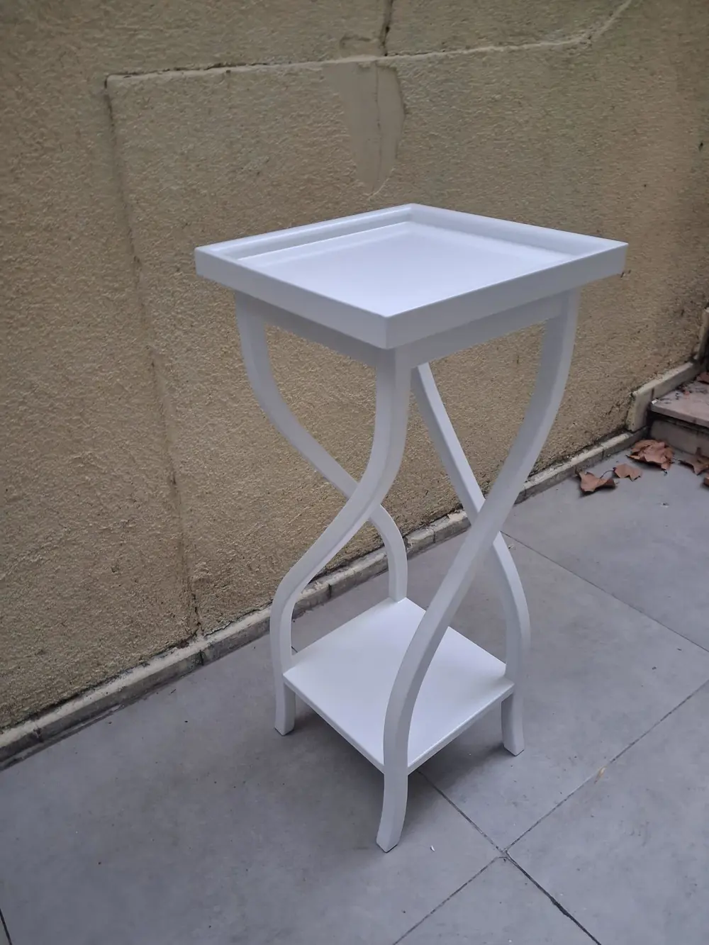 Fiskos 13202 Çiçeklik 4Ayak kare spiral Model MDF Parlak Ahşap ay