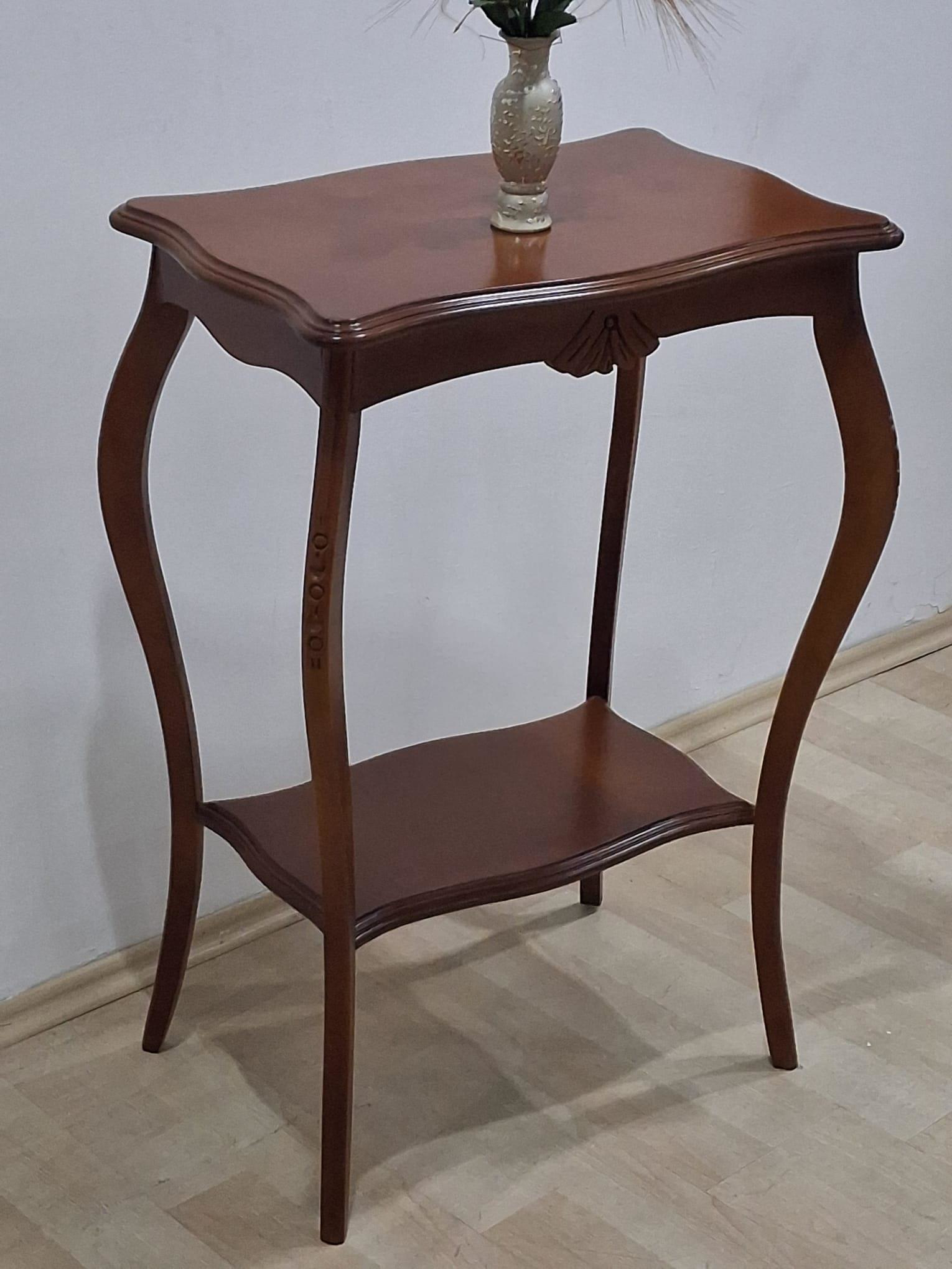 Fiskos 13829 Çiçeklik Oyma Model Parlak Kaplama Kayın tabla ayak 