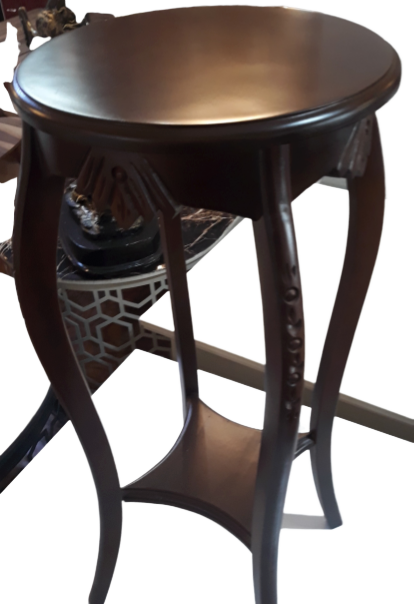 Fiskos 13904 Çiçeklik Yuvarlak Model Kayın Kaplama ve ayak Parlak