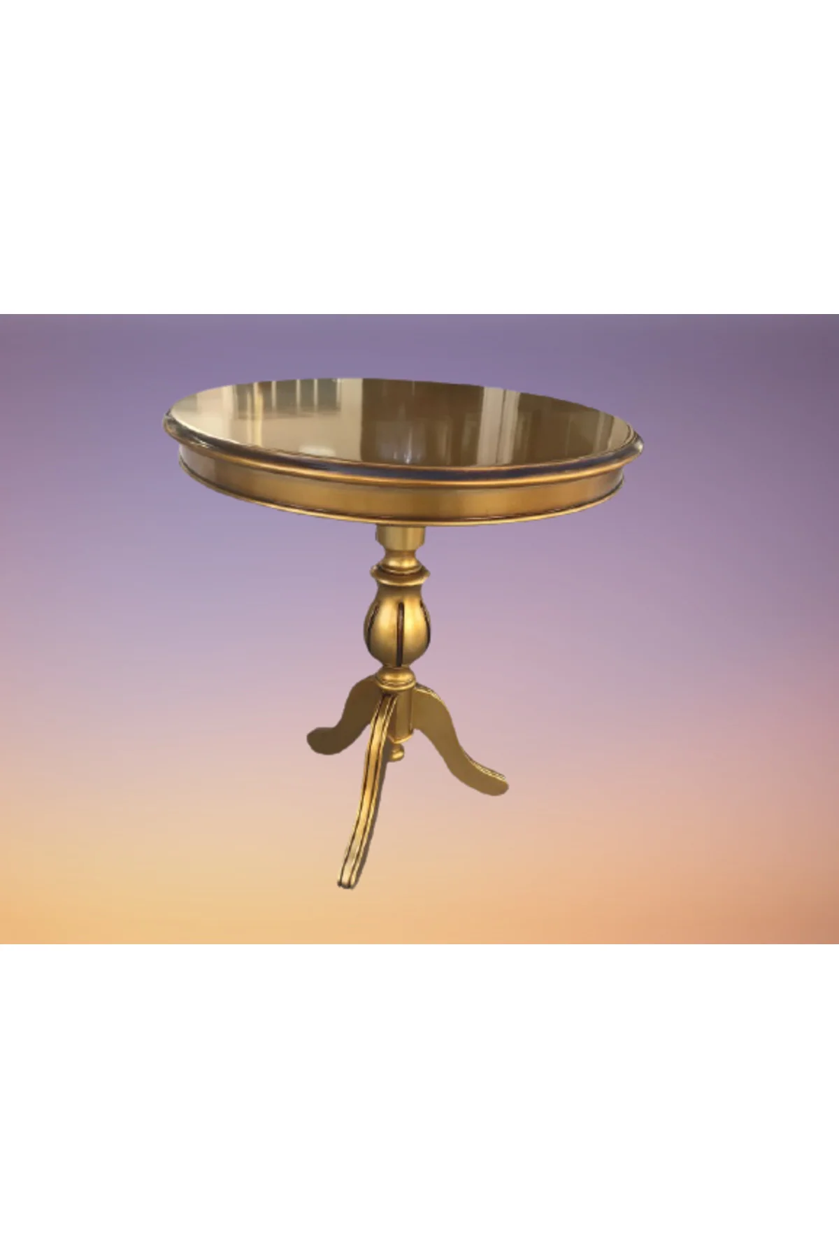 Fiskos 17378 Baba ayak Parlak Kayın Arslan ayak MDF tabla Parlak Gold El Yapım - Görsel 2