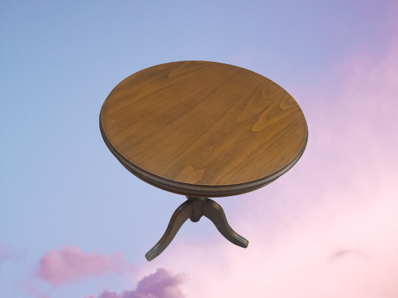Fiskos 17385 Baba ayak Model Parlak Kayın Arslan ayak MDF tabla C