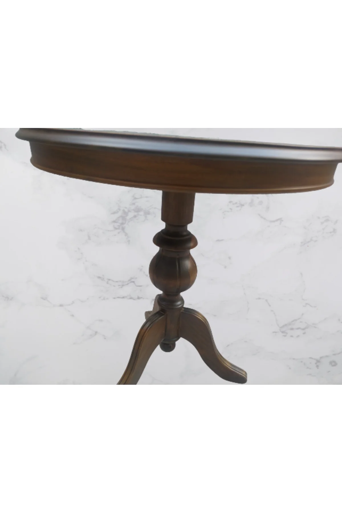 Fiskos 17385 Baba ayak Model Parlak Kayın Arslan ayak MDF tabla Ceviz El Yapım - Görsel 3