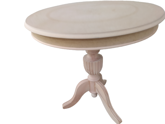 Fiskos 18187 Baba ayak Klasik Model Ahşp Kayın ayak HAM MDF tabla
