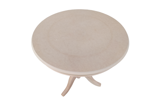 Fiskos 18187 Baba ayak Klasik Model Ahşp Kayın ayak HAM MDF tabla
