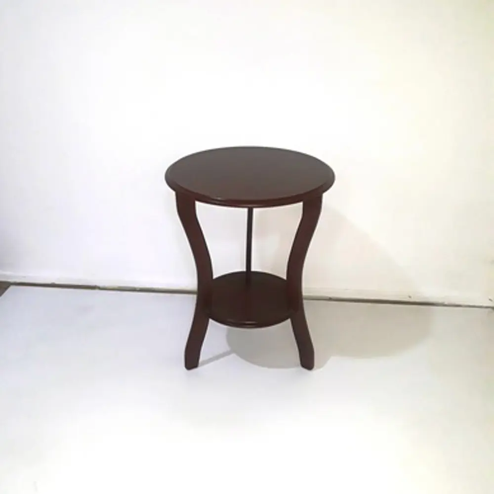 Fiskos 3 ayak 12356 Çiçeklik Sehpa Parlak Ceviz Lake Boya Çift Ka