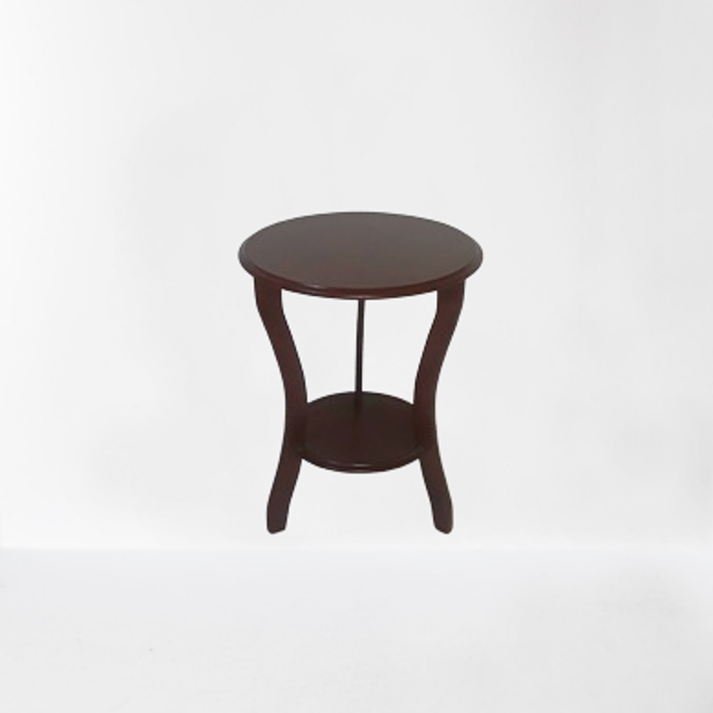 Fiskos 3 ayak 12356 Çiçeklik Sehpa Parlak Ceviz Lake Boya Çift Ka