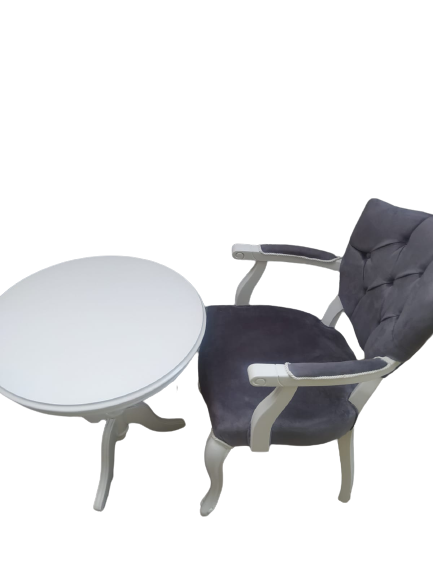 Fiskos-Berjer 18440 Sandalye Kelebek Model Parlak beyaz Kapitone 