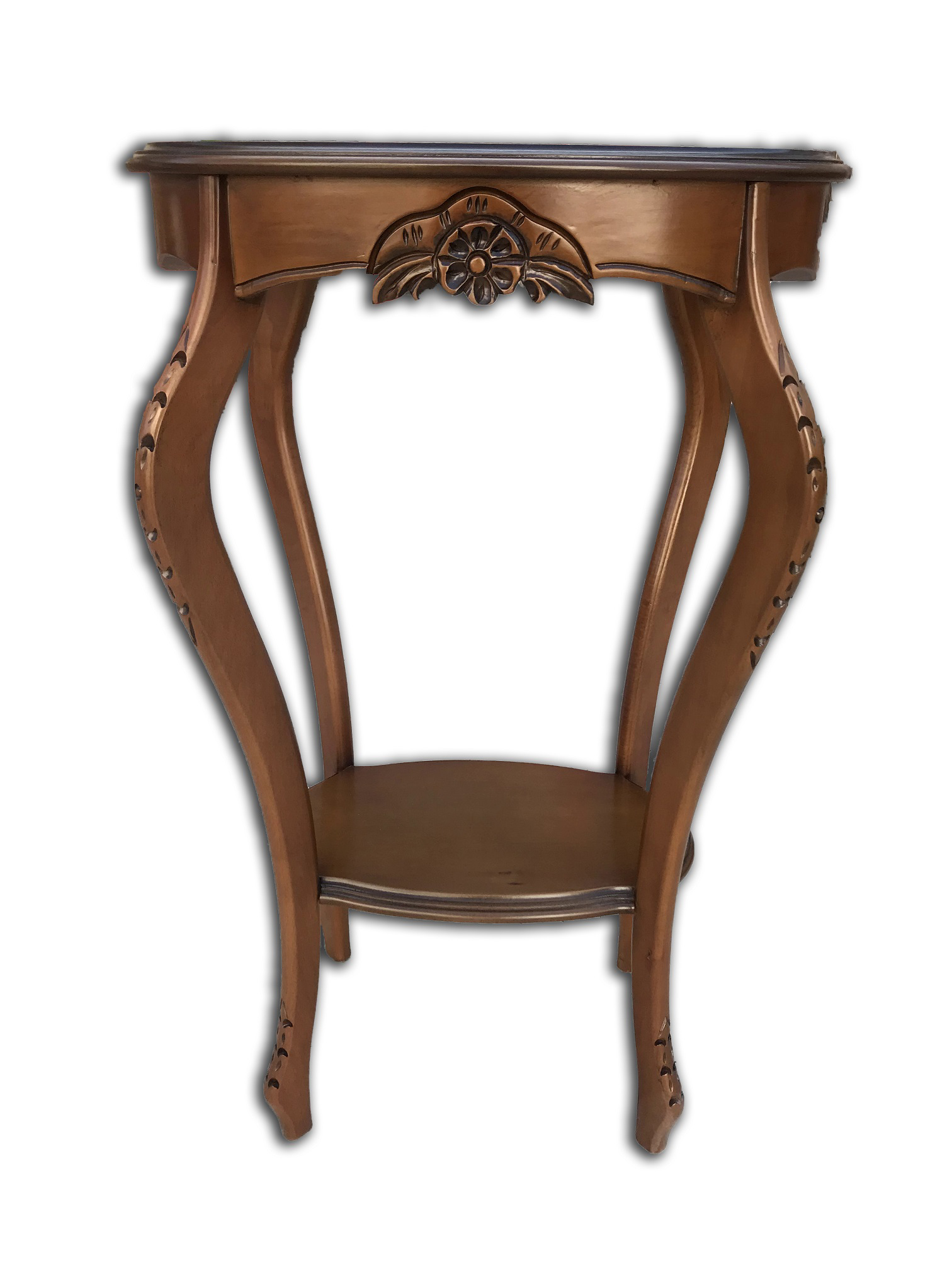 Fiskos Çiçeklik 12568 Oyma OVAL Model  Kayın Ayak Parlak Ceviz MD