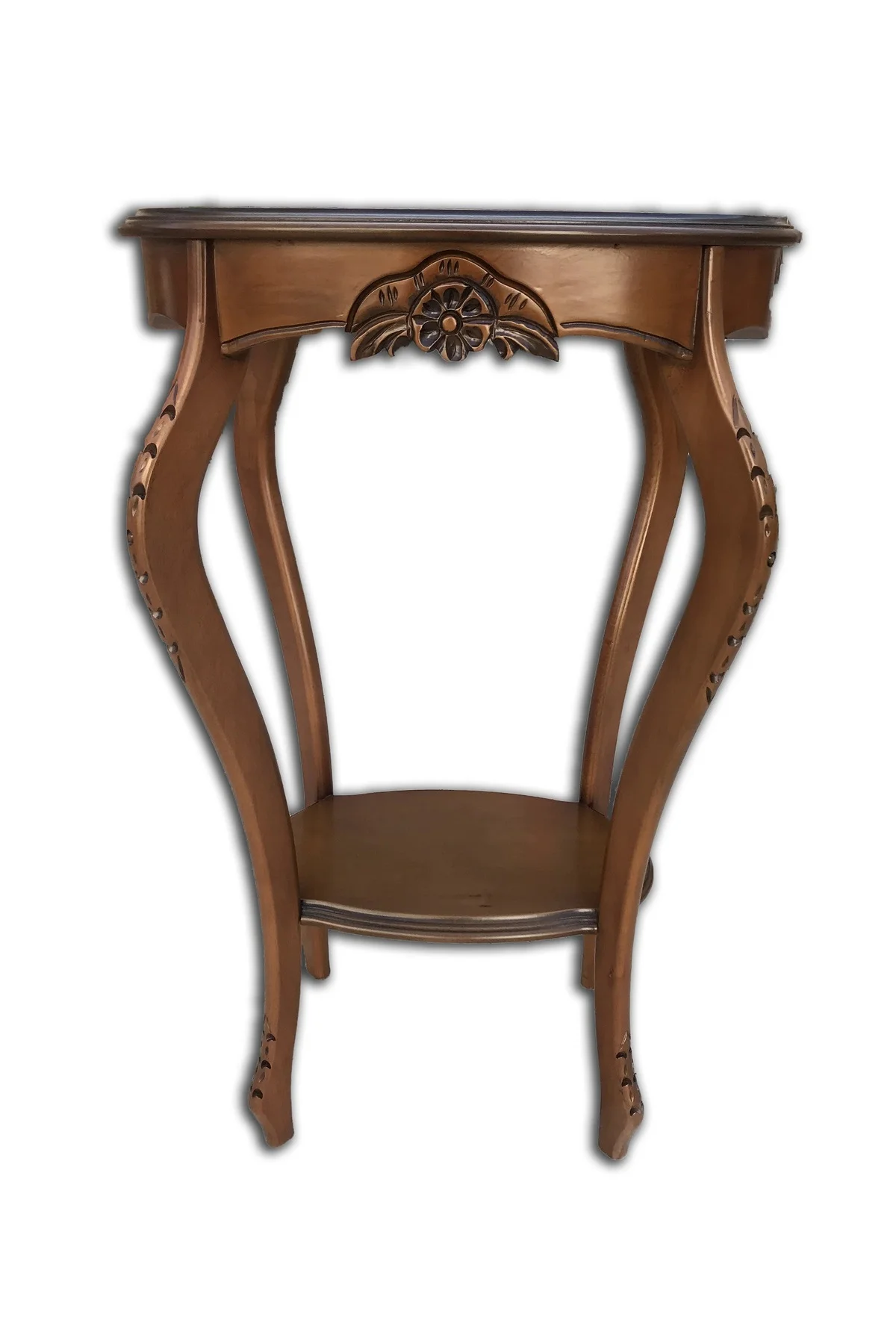 Fiskos Çiçeklik 12568 Oyma OVAL Model Kayın Ayak Parlak Ceviz MDF tabla El Yapım - Görsel 2